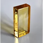 Skleněná cihla žlutá-pro gravír (Barvený blok 100x50x200)