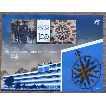 Poštovní známka PORTUGALSKO ** aršík 100 let námořní akademie, R. 2024
