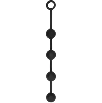 OUCH! Silicone Anal Balls - Medium - Black