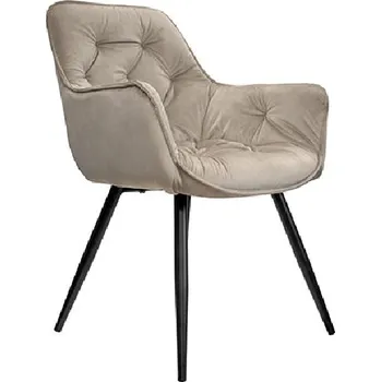 TRENDIE Sametová židle Bogota béžová