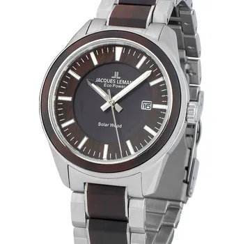 Hodinky Jacques Lemans 1-2116G Eco Power Wood 40mm 10ATM
