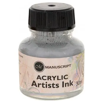 Kaligrafický inkoust Manuscript 30ml – stříbrný (Kaligrafický inkoust Manuscript 30ml – stříbrný)