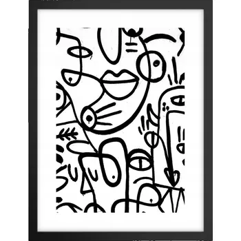 Obraz Obraz plakát v černém rámu do obýváku 30x40 abstrakce plakáty na zeď