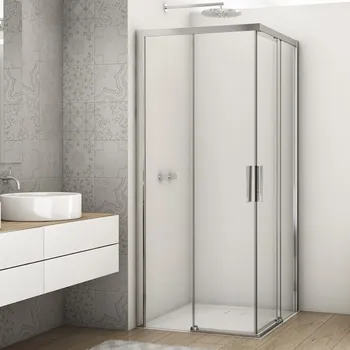 Ronal DIVERA D22SE2B sprchový kout čtvercový 80x80 cm Profil: Aluchrom, Sklo: Hladké čiré, Rozměr: 80x80 cm