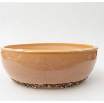 Květináč Keramická bonsai miska 20,5 x 20,5 x 7,5 cm béžová