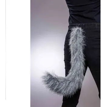 Karnevalový kostým Chlupatý ocas - Šedý