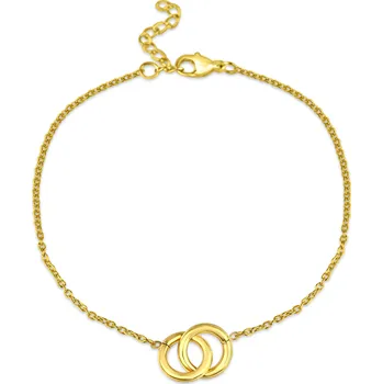 Náramek Pozlacený ocelový náramek se spojenými kroužky - Meucci DS447