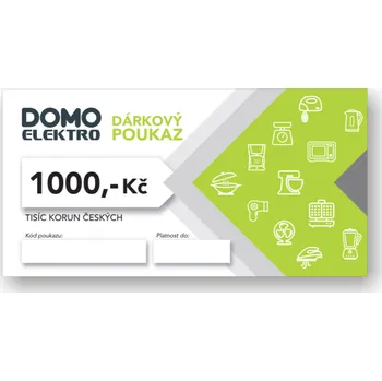 Dárková krabička Dárkový poukaz DOMO - ELEKTRO v hodnotě 1000 Kč