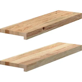 Parapet vidaXL Okenní parapety 2ks světle hnědé 70x20x2cm masivní dub [4009093] Barva: Přírodní