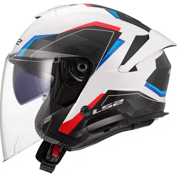 Motodoplněk LS2 OF618 VERSO II AIR WHITE BLUE RED - 2XL