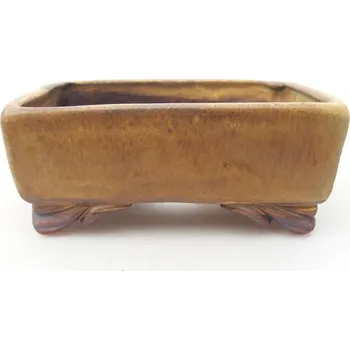 Květináč Keramická bonsai miska 10 x 8,5 x 4 cm zelená