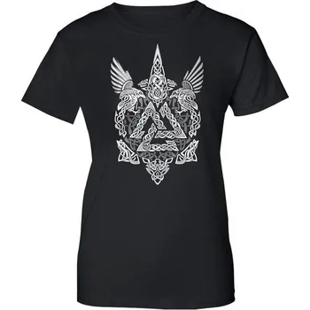 Dámské tričko Naav VALKNUT - vikinské dámské čb tričko