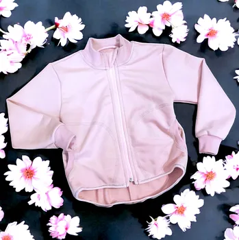 Dívčí mikina Holčičí mikina na zip jednobarevná růžová Velikost: 56/68 Dětská mikina na zip