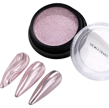 Přípravek na nehty NICOLE DIARY Solid chrome 5 - Chromový pigment na nehty se zrcadlovým efektem