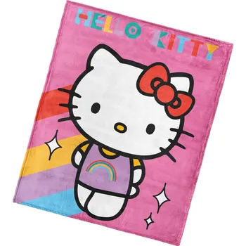 Dětská deka Dětská deka Hello Kitty Rainbow 130x160 cm