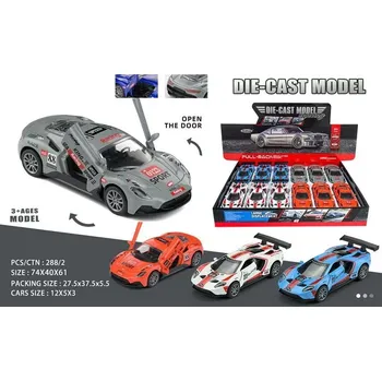 autíčko Auto kovové na zpětné natažení 12 cm