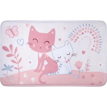 Koberec KOUPELNOVÁ PŘEDLOŽKA / KOBEREC DO DĚTSKÉHO POKOJE RŮŽOVÁ OBDÉLNÍKOVÁ 45 x 75 cm