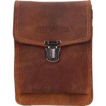 Pánská aktovka Pánská kožená taška přes rameno Greenwood Dan - světle hnědá