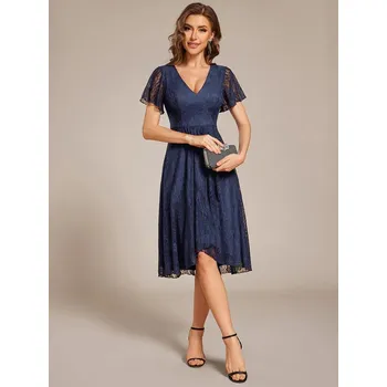 Dámské šaty Ever Pretty krajkové tmavě modré šaty 2489 Velikost: M / 38 / 06 / 10