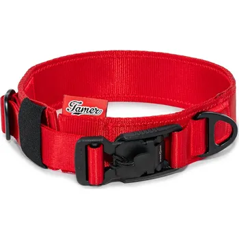 Obojek pro psa Tamer Popruhový obojek FASTLOCK | červený Šířka: 4 cm, Obvod krku: 42 - 48 cm