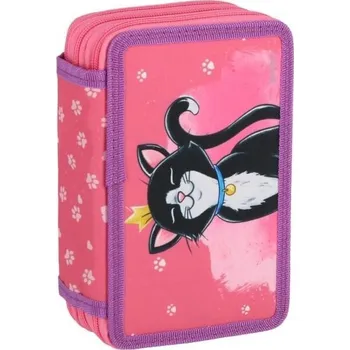 Penál Spirit Třípatrový školní penál Cat Queen – plně vybavený, 28 dílů