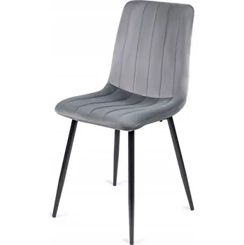 Sametová židle Verona světle šedá