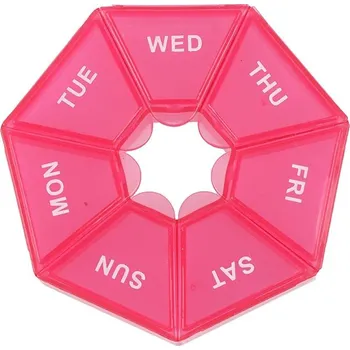 Týdenní dávkovač léků plastový přenosný | Krabička na léky, Organizér tablet - červený