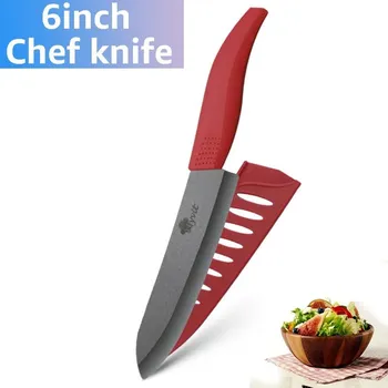 Kuchyňský nůž Keramický nůž pro kuchyň | kuchyňské pomůcky - 6 palců červená