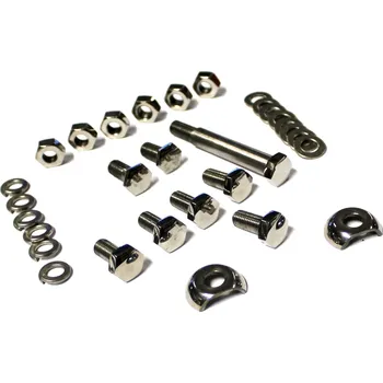 Sedlo na kolo Šrouby na tandemové sedlo včetně krytek - (leštěná nerez)