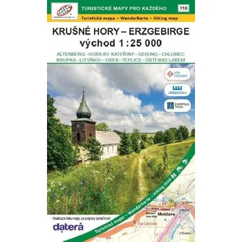 Krušné hory - Erzgebirge, východ 1:25 000 (Altenberg, Hora Sv. Kateřiny, Geising, Chlumec, Krupka, Litvínov, Osek, Teplice, Ústí nad Labem) / 116 Turistické mapy pro každého - Geodézie On Line