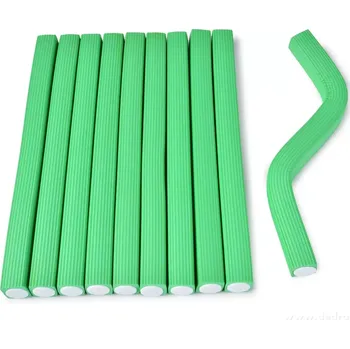 Natáčka na vlasy Ohebné pěnové natáčky na vlasy 10ks zelené