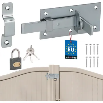 Dveřní kování Závora jednoduchá univerzální na dveře branku ocelová visací zámek 130 mm - ano \ jednoduchá \ 130 mm