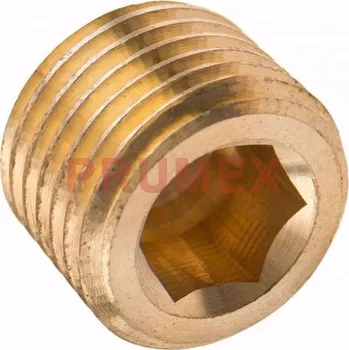 Šroub Zátka inbus DIN 906 R1/8 mosaz