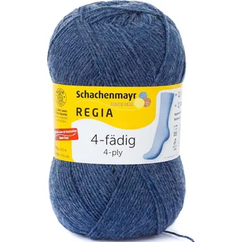 Příze Regia 4-Ply Uni 2137 jeans melír (Ponožková příze Regia Uni 4 Ply 2137 jeans streaked )