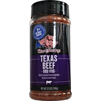 Koření BBQ koření Texas Beef BBQ Rub 346g Three Little Pigs