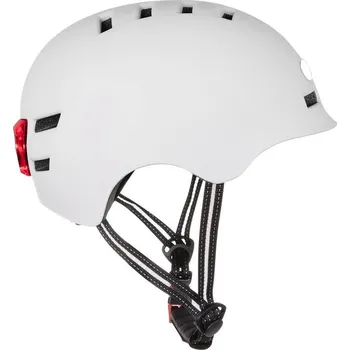 Cyklistická přilba BLUETOUCH bezpečnostní helma s LED/ velikost S/ bílá