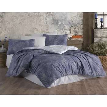 Povlečení Bavlněné povlečení Haket Modré Velikost: 140x200 + 70x90 cm