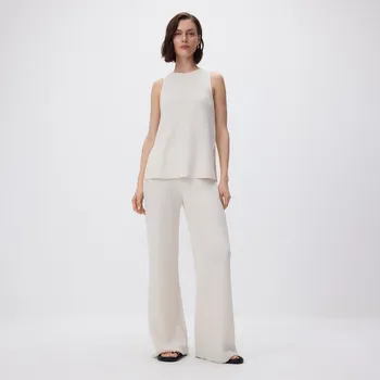 Dámské kalhoty Reserved - Kalhoty ze strukturované látky - krémová - 9275B-01X - 9275B-01X-XL