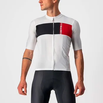 cyklistický dres CASTELLI Cyklistický dres s krátkým rukávem - PROLOGO VII - šedá/černá/béžová 3XL