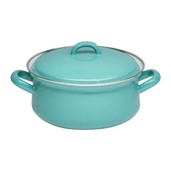 Hrnec Smaltovaný kastrol s poklicí - 1,5 l - různé barvy