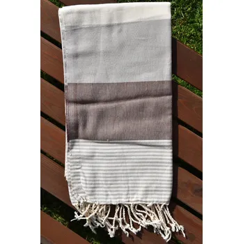 Ručník Peshtemal osuška Rainbow Béžová