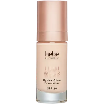 Přípravek na tvář Hebe Professional Lumi Wear Hydra Glow Foundation rozjasňující make-up na obličej s SPF20 0.5N porcelain, 30 ml