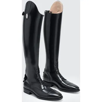 Moto obuv Boty vysoké kožené Secchiari 100W černé 39 H4 M černá