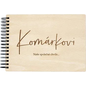 Fotoalbum Dřevěné fotoalbum - Rodinné Vyber typ vazby: Pevná klasická (černá), Barva vnitřních papírů: Grafitová