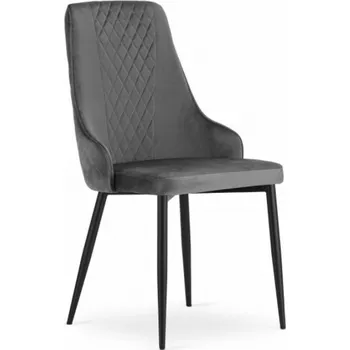 TRENDIE Sametová židle JAKARTA šedá