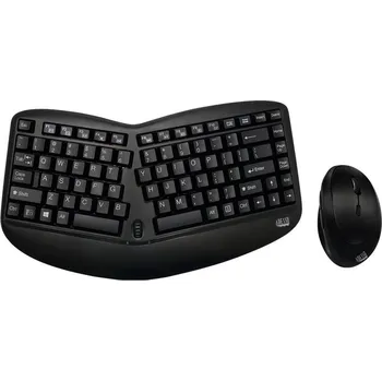 Adesso WKB-1150CB/ bezdrátový set 2,4GHz/ mini/ multimedia/ ergo/ scroll kolečko na kláv./ myš 800,1200,1600DPI /