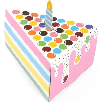 Dárková krabička Barevná dárková krabička s víkem | krabička na dort 8 ks - barevná