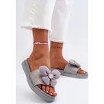 Dámské žabky s ozdobou na nízké platformě Cedrella Barva: Stříbrná, Velikost: 39