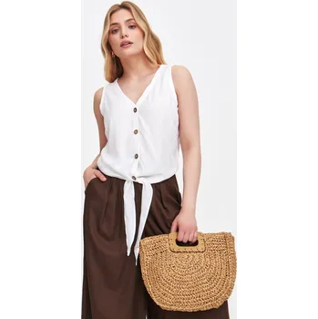 Top Secret dámská halenka bez rukávů bílá Velikost: 40