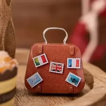 Dárková krabička Malá plechová krabička na dárky a mince s víkem | úložný box, dárková krabička - Káva